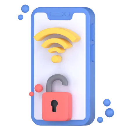 Unsafe Wifi 3D Icon