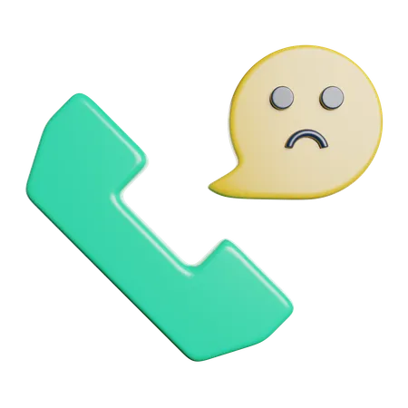Unsatisfied Feedback Chat 3D Icon