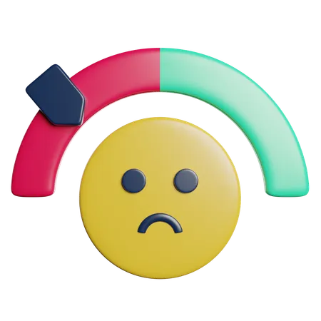 Unsatisfied Feedback Rate 3D Icon