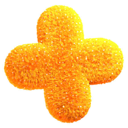 Unscharfes orangefarbenes Pluszeichen  3D Icon