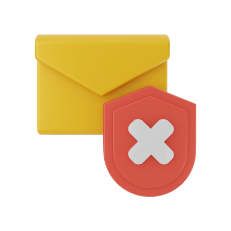 Unsecure Mail  3D Illustration