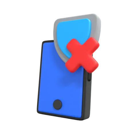 Unsecure Phone  3D Icon