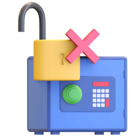 Unsicheres Schließfach  3D Icon