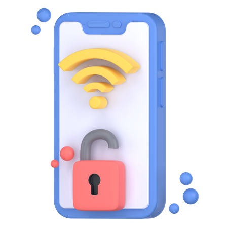 Unsicheres WLAN  3D Icon