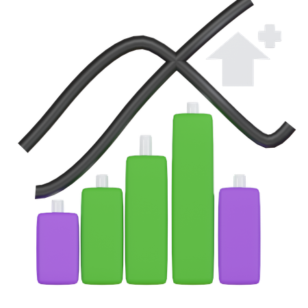 Unstable Stock Market  3D Icon