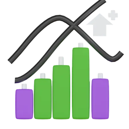 Unstable Stock Market  3D Icon