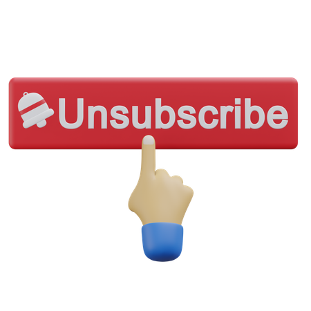 Unsubscribe Button  3D Icon