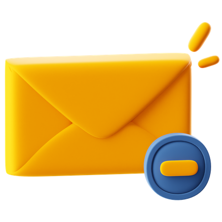 Unsubscribe Mail  3D Icon