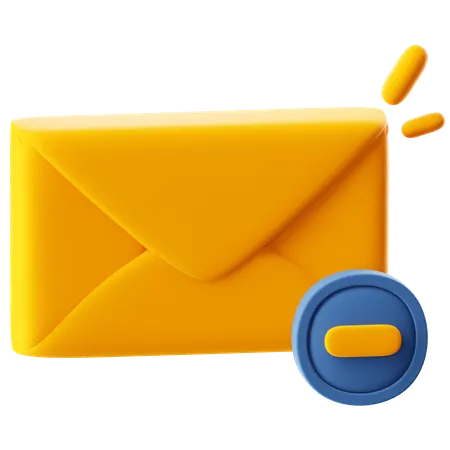 Unsubscribe Mail  3D Icon