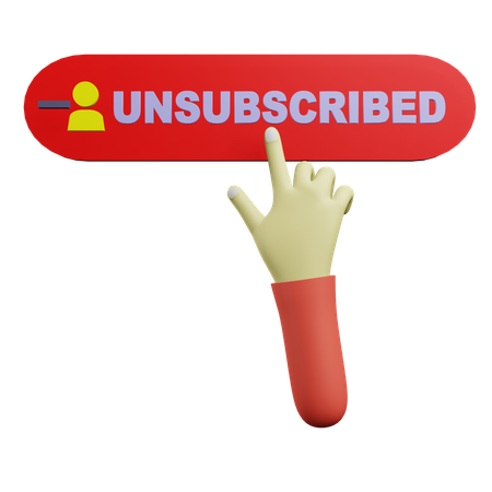 Unsubscribed  3D Icon