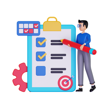 Unternehmenszielplanung  3D Icon
