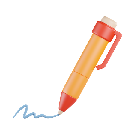 Unterschrift Stift  3D Icon