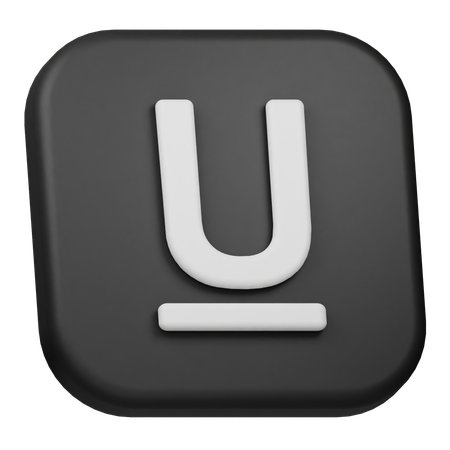 Unterstreichen  3D Icon