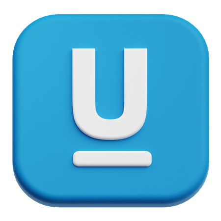 Unterstreichen  3D Icon