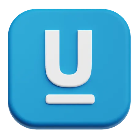 Unterstreichen  3D Icon