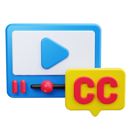 Untertitel  3D Icon