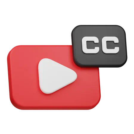 Untertitelvideo  3D Icon