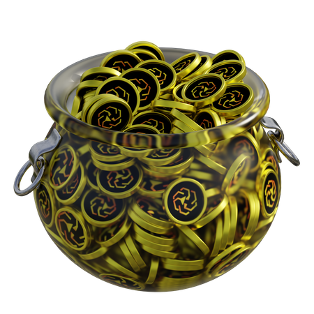 UNUS SED LEO (LEO) Clear Glass Pot  3D Icon