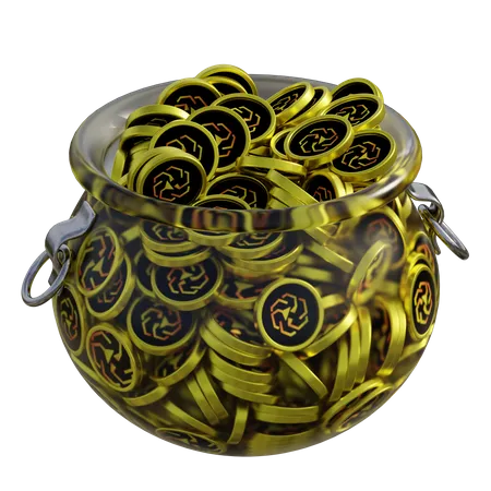 UNUS SED LEO (LEO) Clear Glass Pot  3D Icon