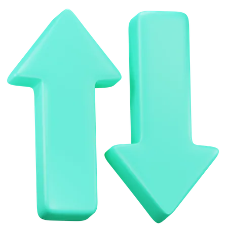 Up And Down Arrow  3D Icon