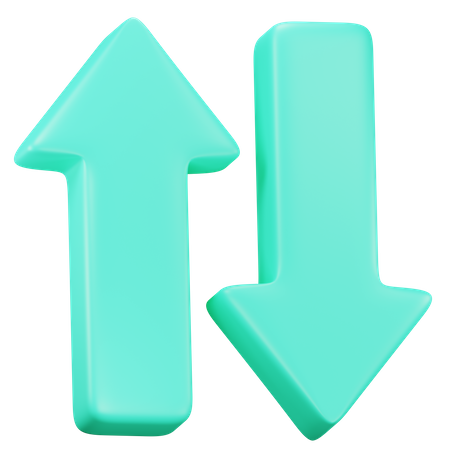 Up And Down Arrow  3D Icon