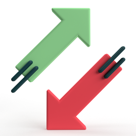 Up and Down arrows  3D Icon