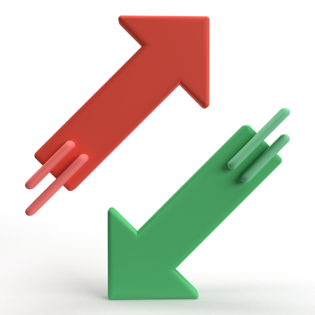 Up and Down arrows  3D Icon