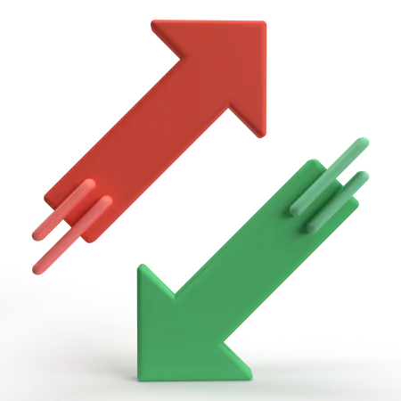 Up and Down arrows  3D Icon