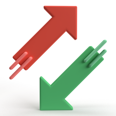 Up and Down arrows  3D Icon