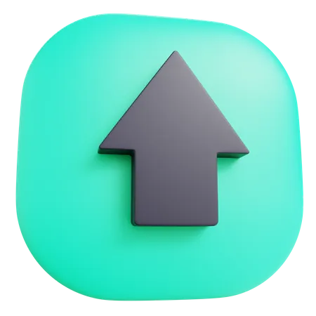 3 D Up Arrow With Isolated Background 3D Icon