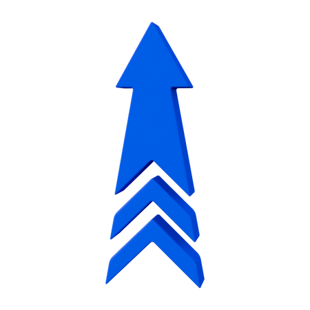 Up Arrow Chevron  3D Icon