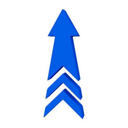 Up Arrow Chevron  3D Icon