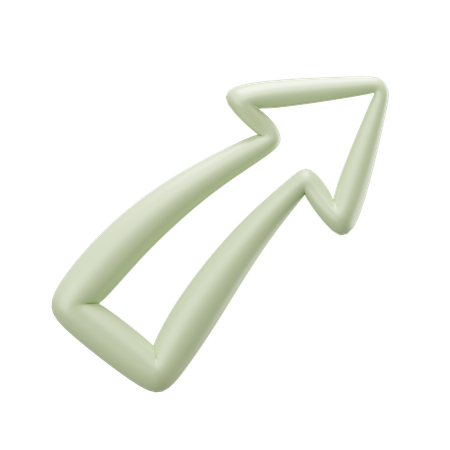 Up Arrow Scribble  3D Icon