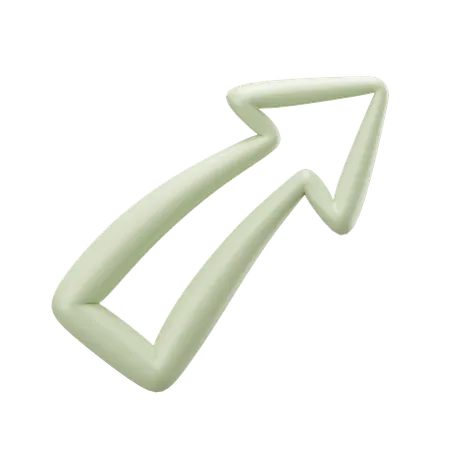 Up Arrow Scribble  3D Icon