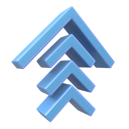 Up Chevron  3D Icon