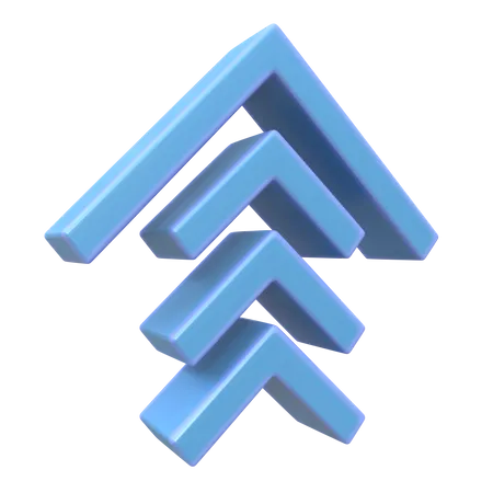 Up Chevron  3D Icon