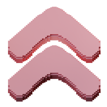 Up Double Chevron  3D Icon