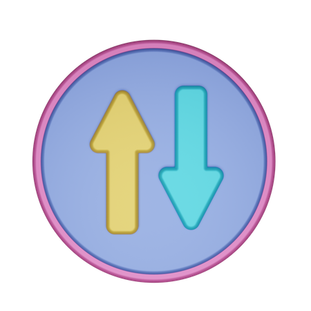 Up Down Arrow  3D Icon