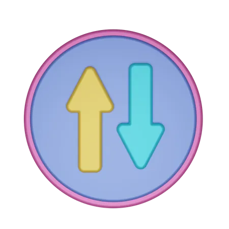 Up Down Arrow  3D Icon