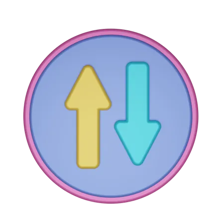 Up Down Arrow 3D Icon