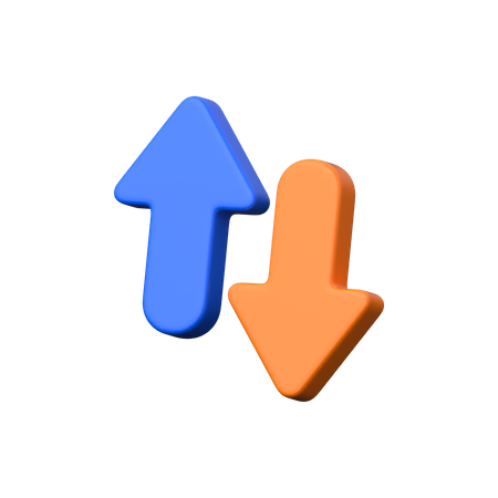 Up Down Arrows  3D Icon