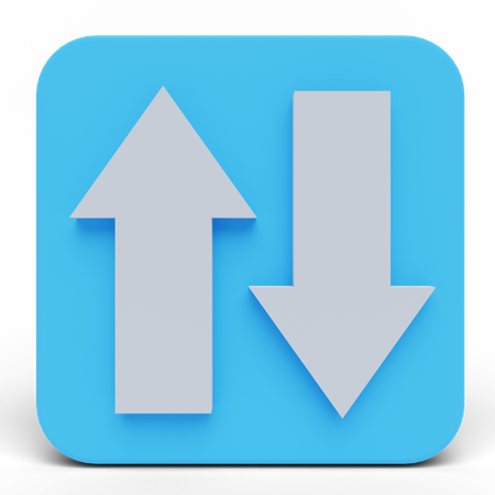 Up Down Arrows  3D Icon