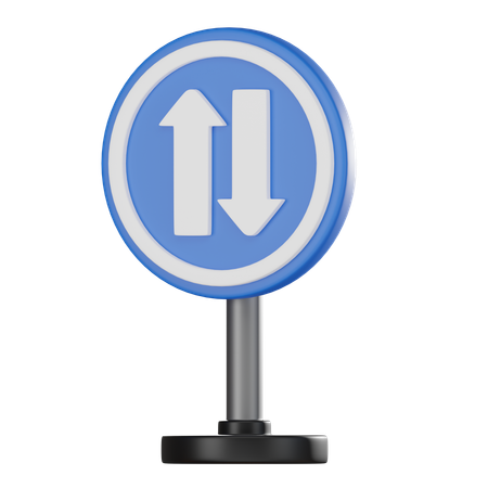 Up down road Arrow  3D Icon