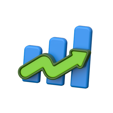 Up Graph  3D Icon