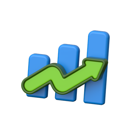 Up Graph  3D Icon