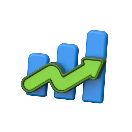 Up Graph  3D Icon