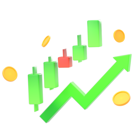 Up Graph  3D Icon