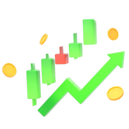 Up Graph  3D Icon