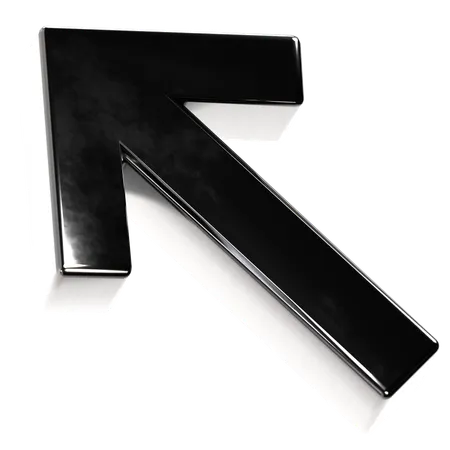 Up Left Arrow  3D Icon