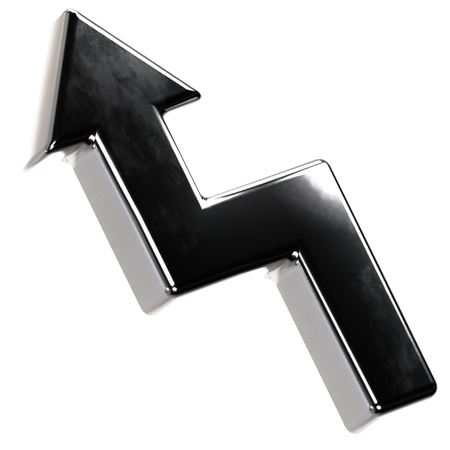 Up Left Arrow  3D Icon